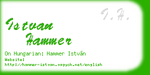 istvan hammer business card
